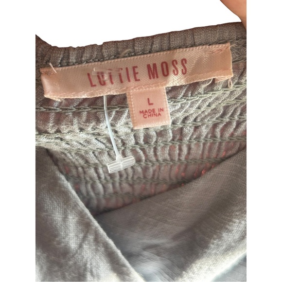 Lottie Moss blue ruffle faux wrap dress Sz L - Picture 9 of 9